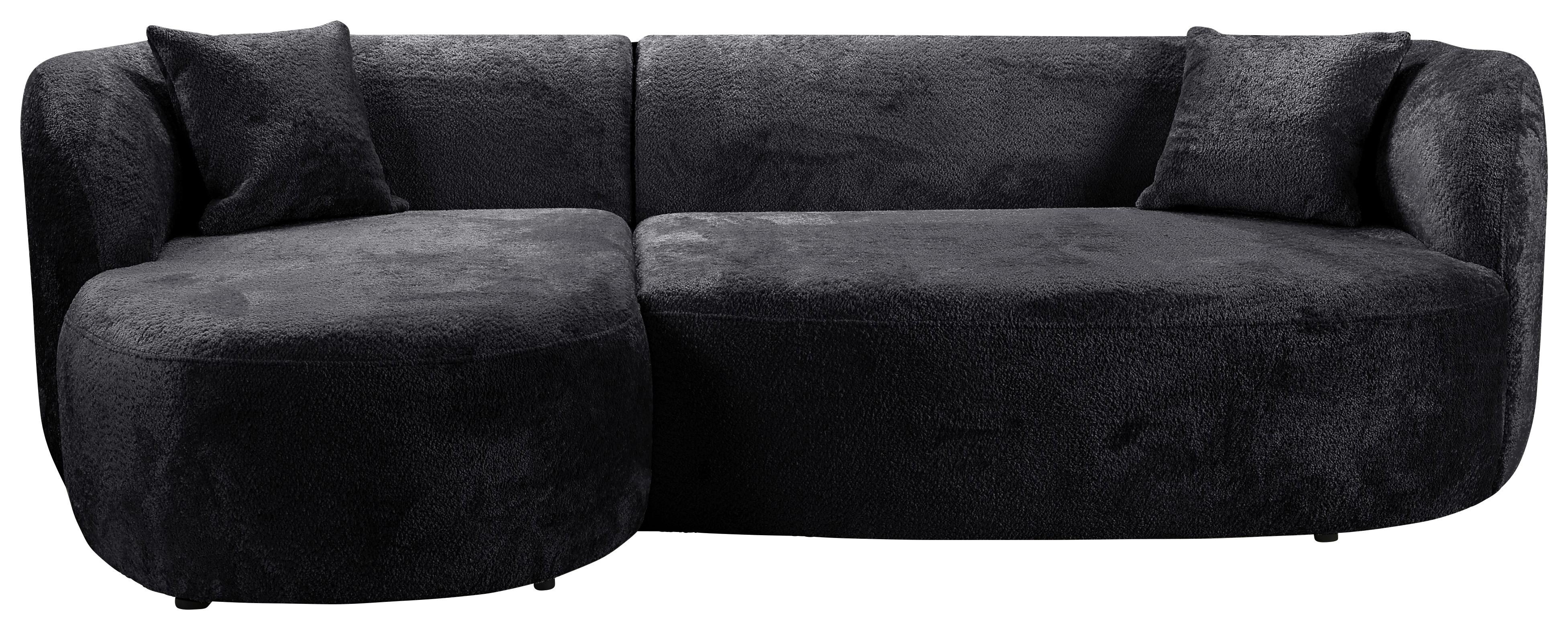 Ecksofa Flick Schwarz, 143 cm - Schwarz, Design, Textil (143/264cm) - MID.YOU