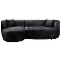 Ecksofa Flick Schwarz, 143 cm - Schwarz, Design, Textil (143/264cm) - MID.YOU