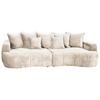 Boxspringsofa Berg - Beige/Schwarz, Trend, Textil (292/71-99/127cm) - Livetastic