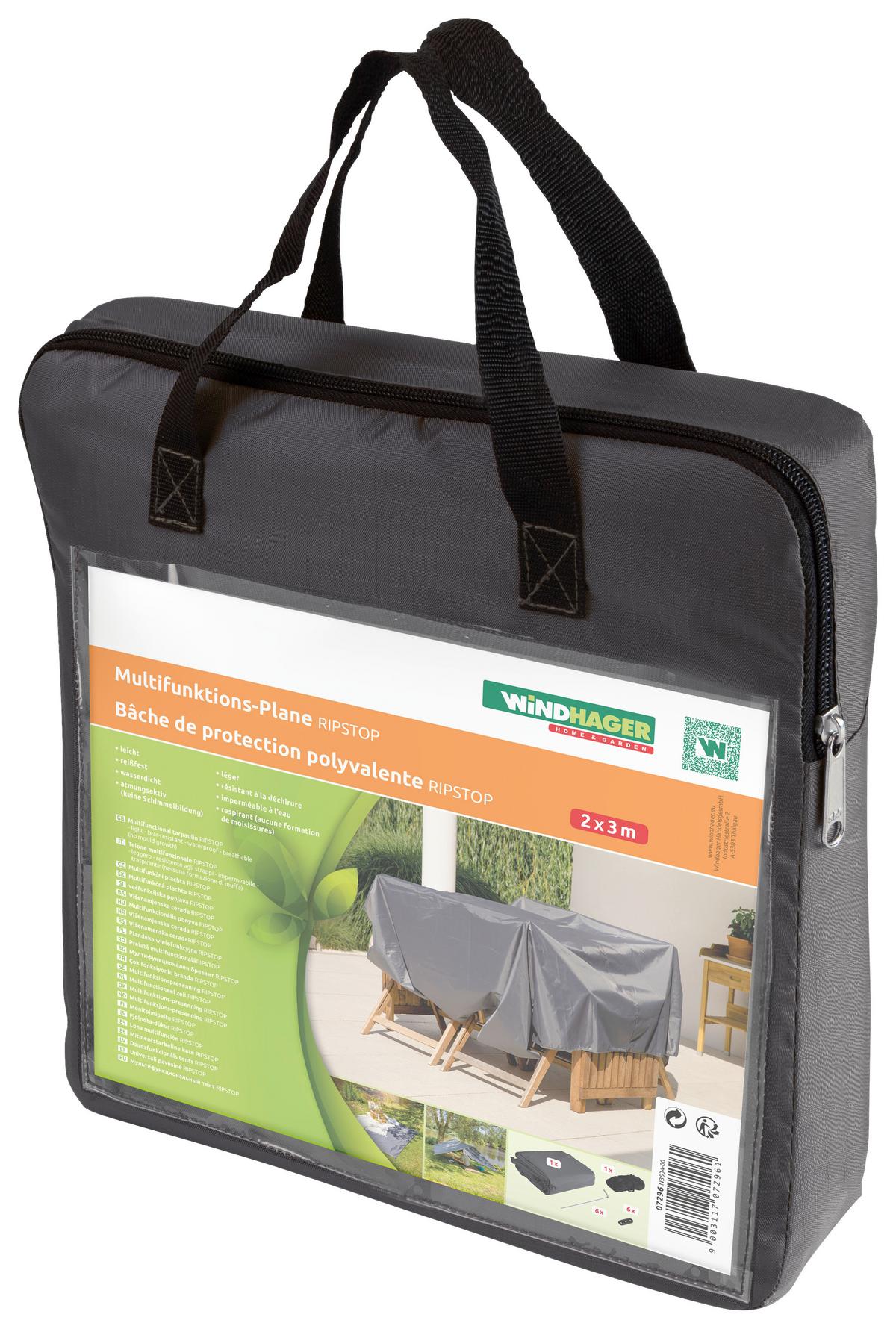 Schutzplane Allround-Talent 200x300 cm Anthrazit - Anthrazit, Basics (200/300cm)