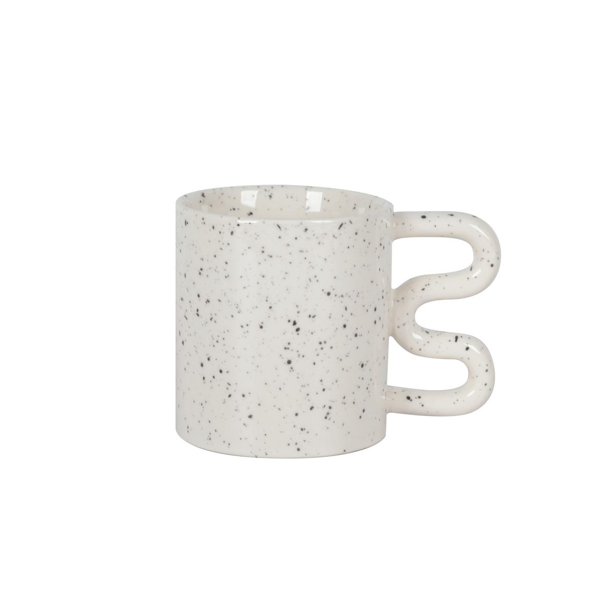 Kaffeebecher Nena - Schwarz/Weiß, ROMANTIK / LANDHAUS, Keramik (9/10cm) - Luca Bessoni