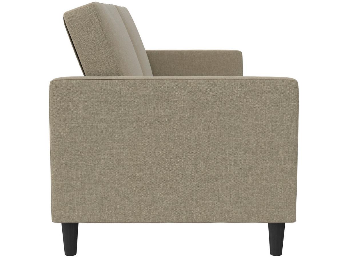 Schlafsofa Palermo Cappuccino, mit Schlaffunktion - Schwarz/Cappuccino, Basics, Textil (207/86/86cm) - Livetastic