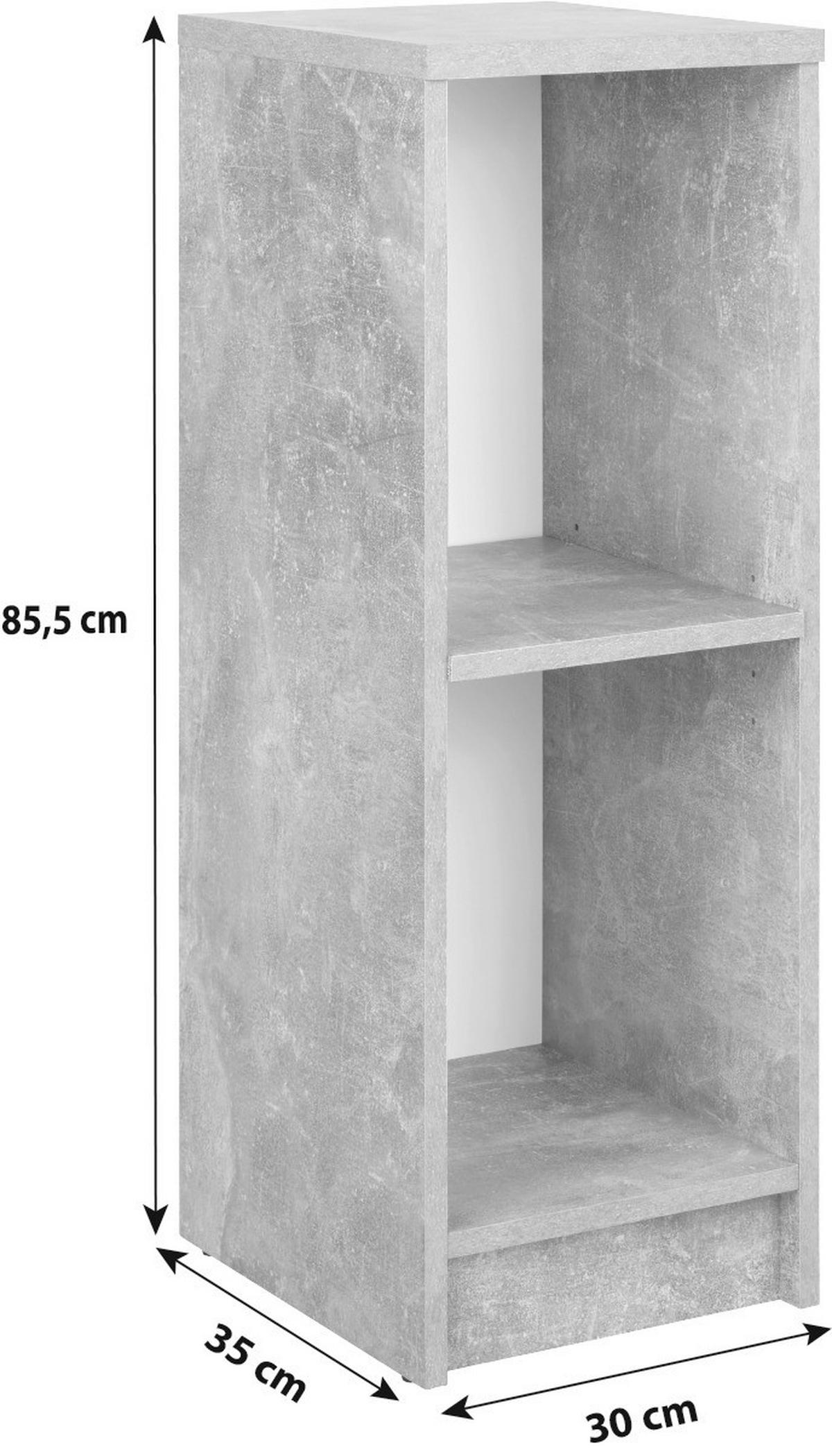 Regal 4-You New B 30 cm, Eiche Dekor - Eichefarben/Schwarz, MODERN, Holzwerkstoff (30/85,5/34,6cm)