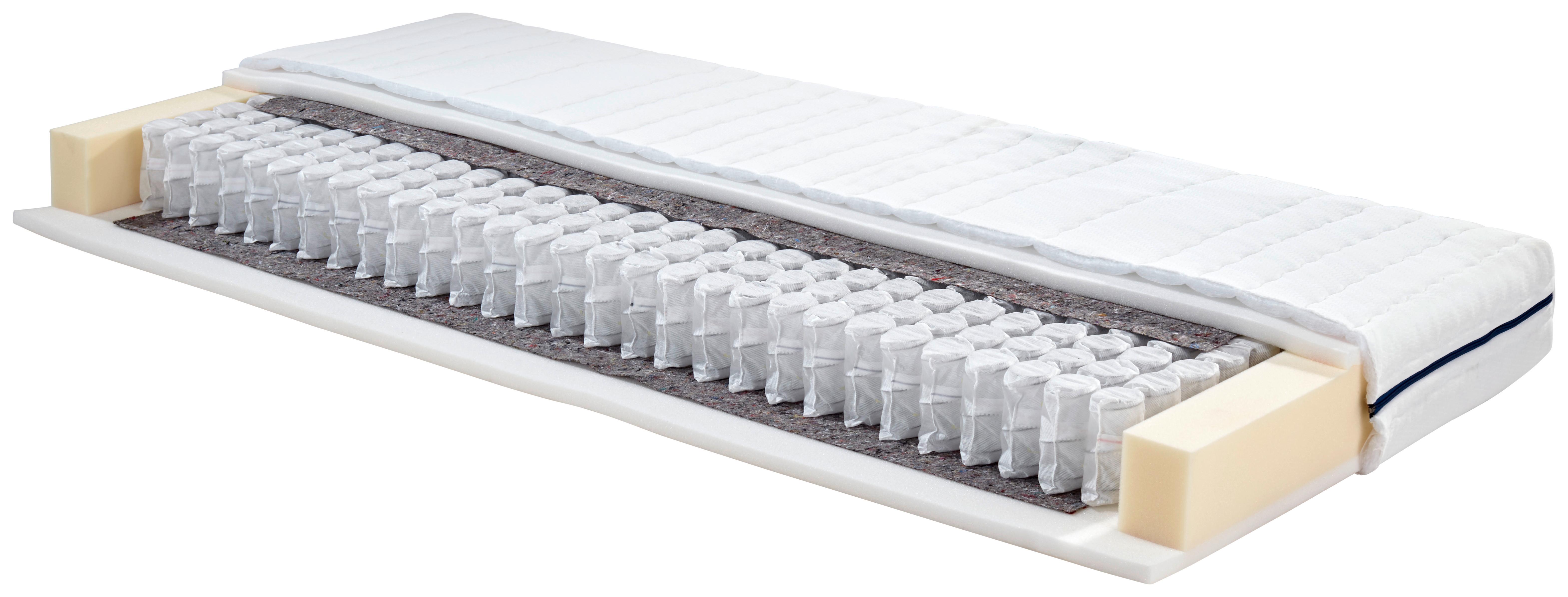 Rollmatratze Rolly 90x200 cm H2/H3 H: 19 cm - Weiß, Textil (90/200cm) - Primatex
