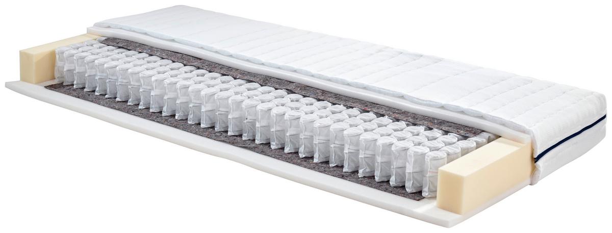 Rollmatratze Rolly 90x200 cm H2/H3 H: 19 cm - Weiß, Textil (90/200cm) - Primatex