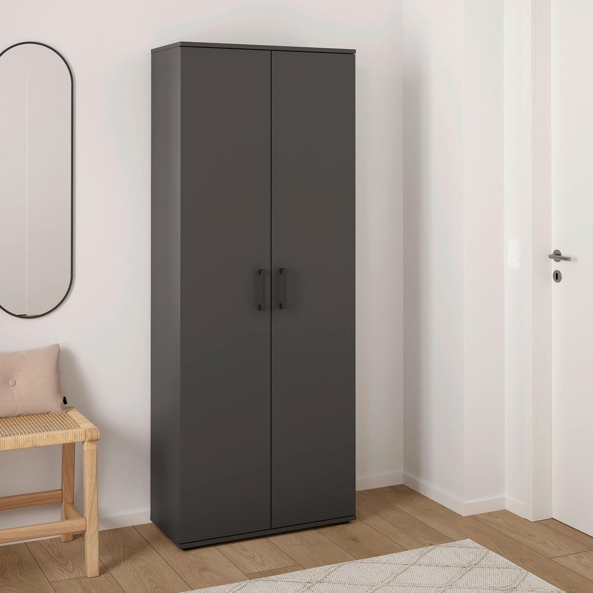 Mehrzweckschrank Bobby I Anthrazit - antracitová, Konventionell, drevo (70/178,9/33,4cm) - Mömax