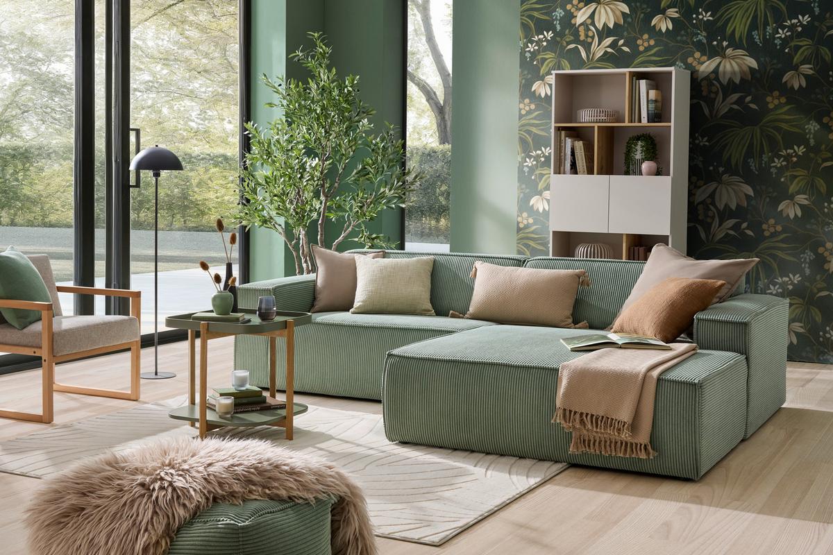 KOŽUŠINOVÝ KOBEREC BLATTA 3 - svetlohnedá, Konventionell, textil (160/220cm) - Mömax