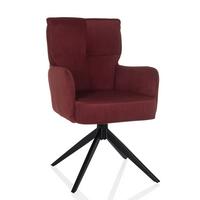 Armlehnstuhl Tarugo Rot B: 58 Cm - Rot/Schwarz, MODERN, Textil/Metall (58/94/60cm) - MID.YOU