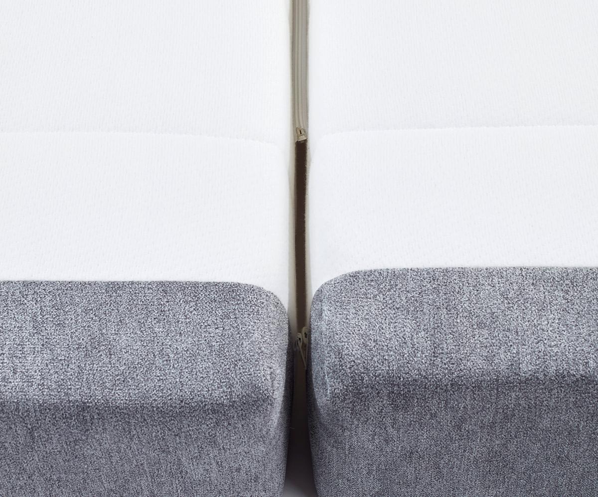 BOXSPRINGOVÁ POSTEĽ PENNA H2/H3 - antracitová/chrómová, Konventionell, kov/textil (180/200cm)