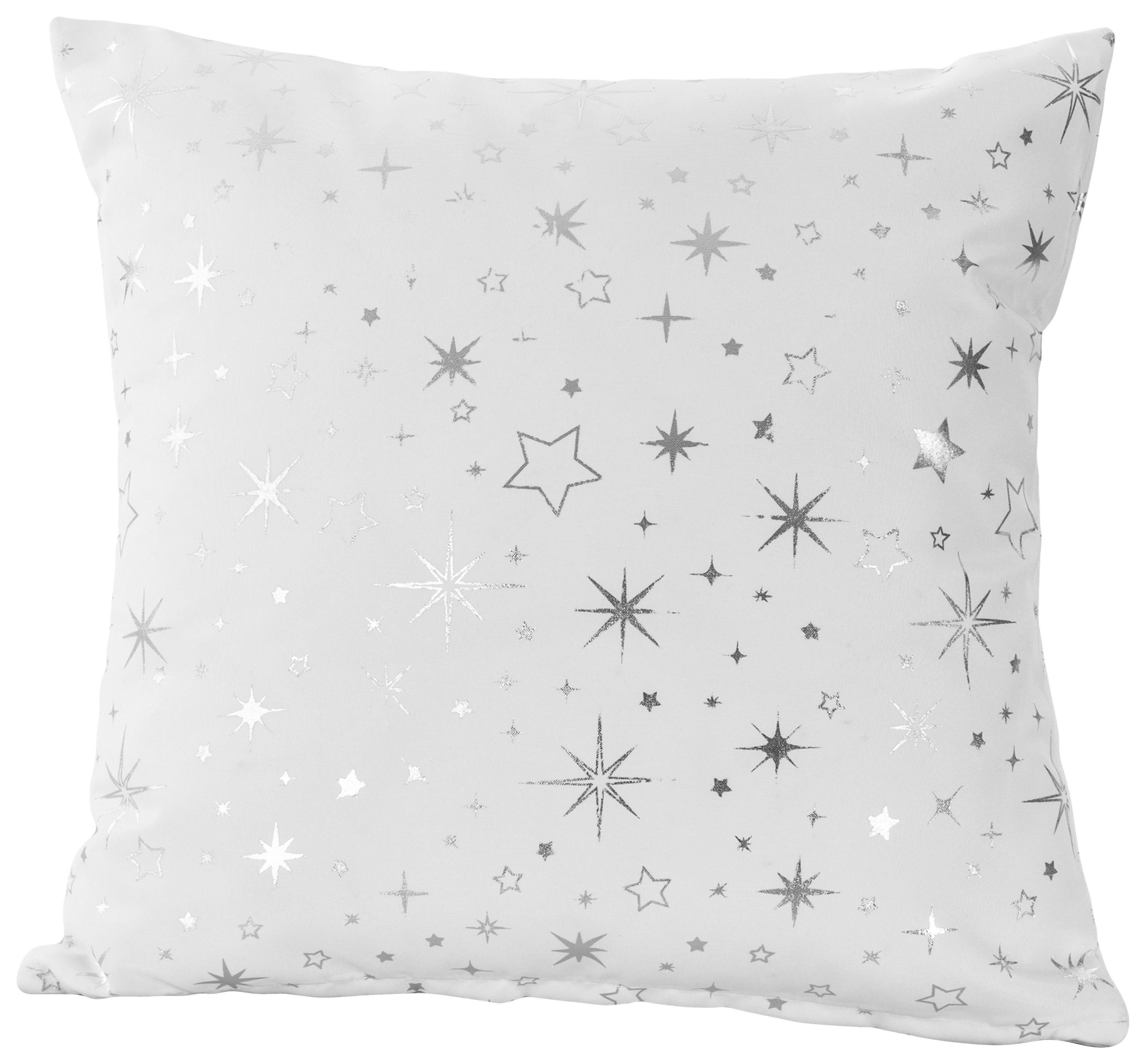 Zierkissen Alaska - Silberfarben/Weiß, ROMANTIK / LANDHAUS, Textil (45/45cm) - James Wood