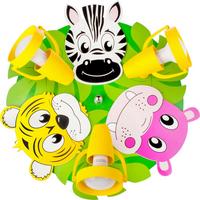 Kinderdeckenleuchte 5248520 Safari - Hippo - Pink/Gelb, Basics, Holzwerkstoff/Kunststoff (36/14cm)
