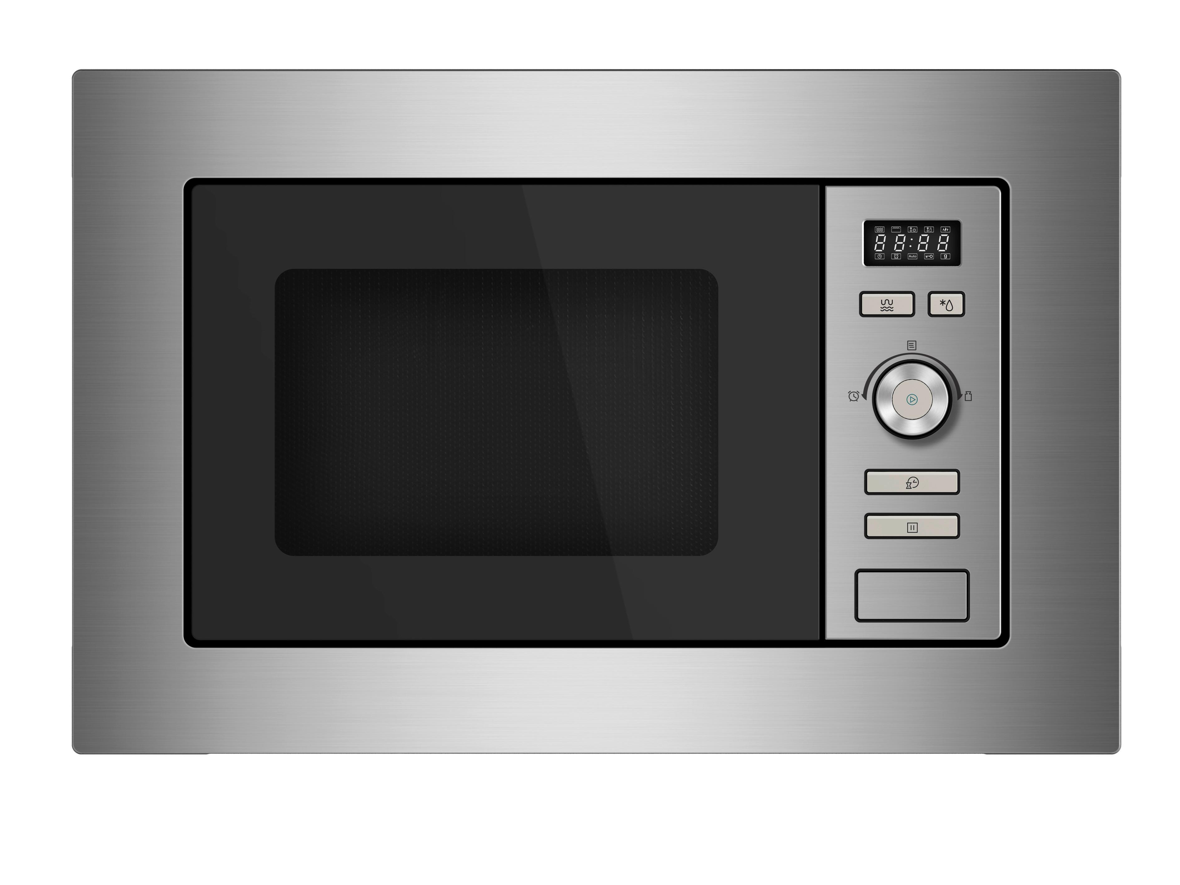 Mikrowelle Nabo Silber 1000 W 5 Leistungsstufen Timefunktion - Edelstahlfarben, Basics (59,4/38,2/33cm) - Nabo