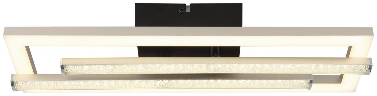 STROPNÉ LED SVIETIDLO WINA - číra/čierna, Modern, kov/plast (40/37,5/6,3cm) - Mömax