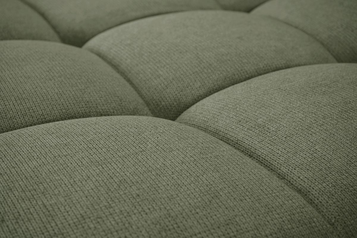 Rohová sedačka ERICE, levá, zelená - zelená/barvy chromu, Design, textil/plast (198/312cm)