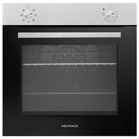 EINBAUBACKOFEN Schwarz/Edelstahl B: 59,4cm - Edelstahlfarben/Schwarz, Trend, Glas/Metall (59,4/59,5/52,1cm) - Respekta