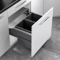 Einbauabfallsammler Cargo Soft Short 60 - Anthrazit, MODERN, Kunststoff/Metall (56/37/44,8cm)