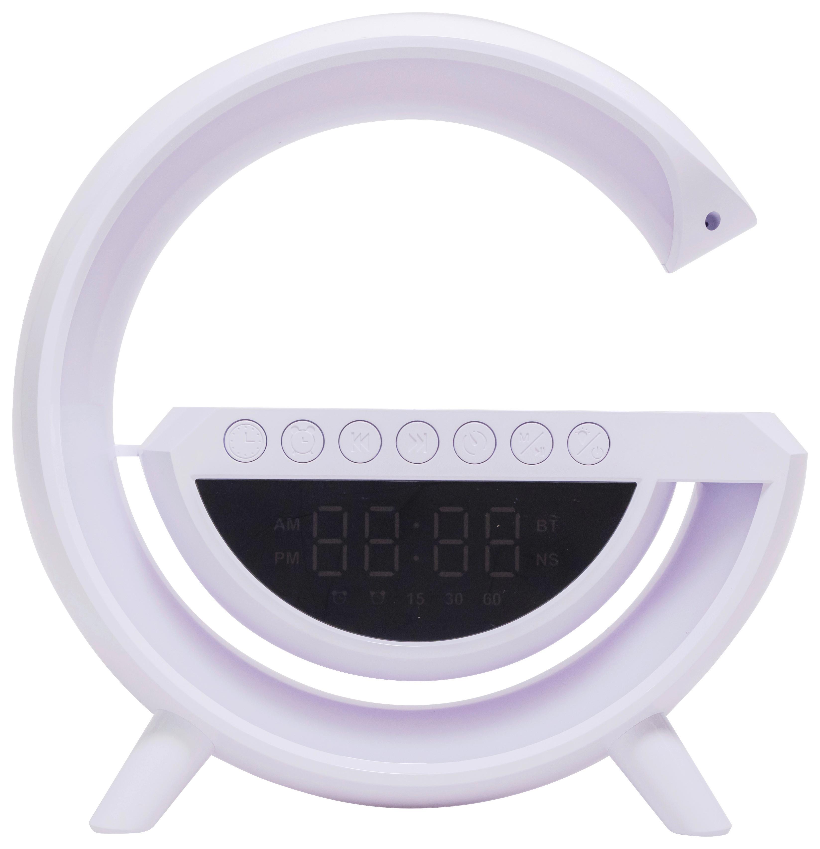STOLNÁ LED LAMPA OVI - biela, Modern, plast (24/8/23cm) - Modern Living