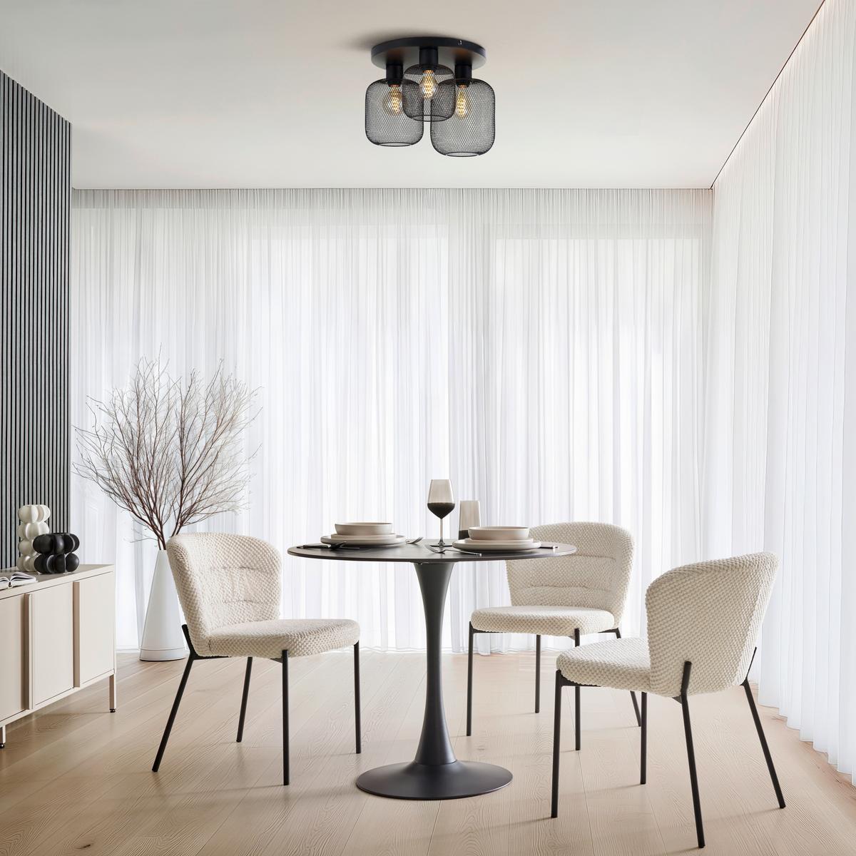 STROPNÍ SVÍTIDLO DRATO - černá/barvy zlata, Moderní, kov (40/23cm) - Mömax