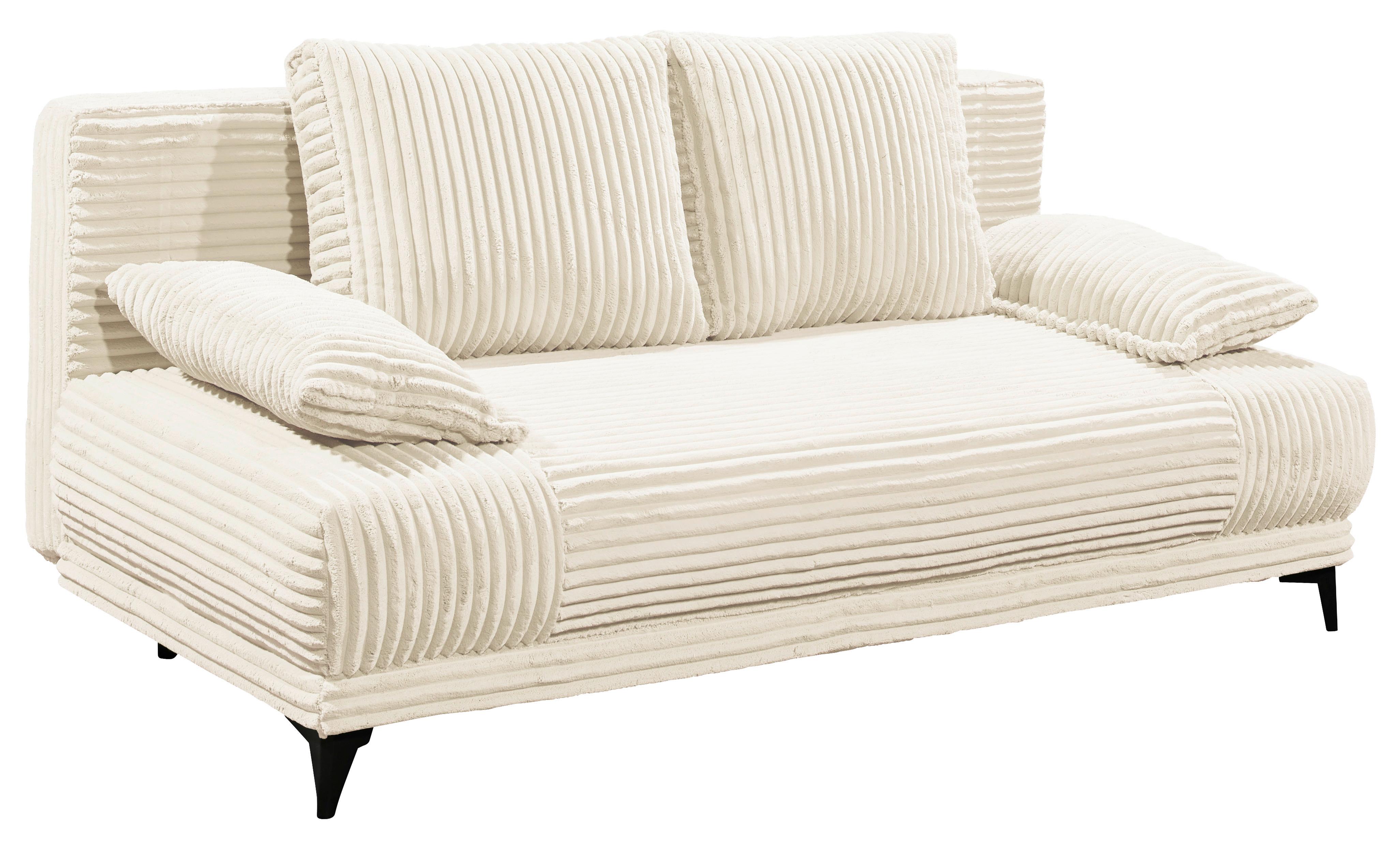 Schlafsofa Sally Weiß B: 211 cm - Schwarz/Weiß, KONVENTIONELL, Textil (211/96/105cm) - MID.YOU