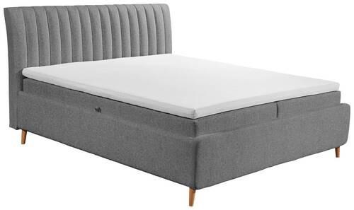 Boxbett Akron 6 - Eichefarben/Dunkelgrau, MODERN, Holzwerkstoff/Textil (180/200cm) - MID.YOU