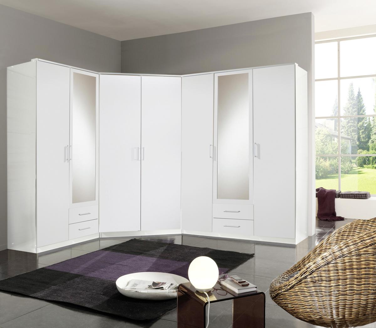 Eckschrank B: 95 Cm Osaka, Weiß - Weiß, KONVENTIONELL, Holzwerkstoff (95/198cm) - MID.YOU