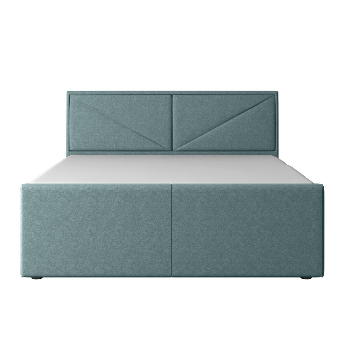 Boxspringbett mit Bettkasten Lima 180x200 cm Blau - Blau/Schwarz, MODERN, Holz/Kunststoff (180/200cm) - MID.YOU