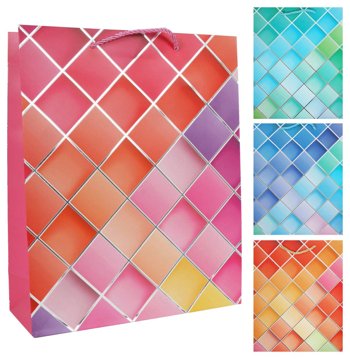 Geschenktasche Modern Caro XL - Basics (31/42/12cm)