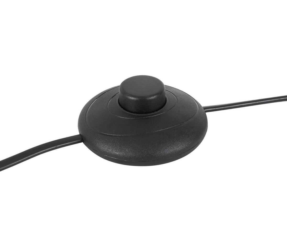 Stojací svítidlo LISIB, V:140cm - černá/barvy chromu, Romantický / Rustikální, kov/sklo (27/140cm) - Mömax