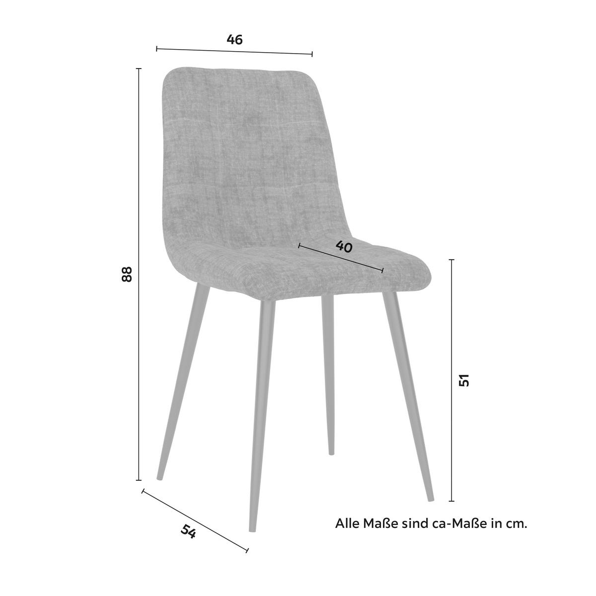 Židle MINO, šedá - šedá/černá, Moderní, kov/dřevo (46/88/54cm) - Bessagi Home