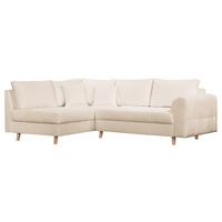 ECKSOFA Ariella Weiß S: 161x231 cm - Naturfarben/Weiß, Design, Textil (161/231cm) - P & B