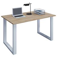 Schreibtisch Lona L: 110 Cm Weiß/eiche - Weiß/Sonoma Eiche, MODERN, Holzwerkstoff/Metall (110/50/76cm) - MID.YOU