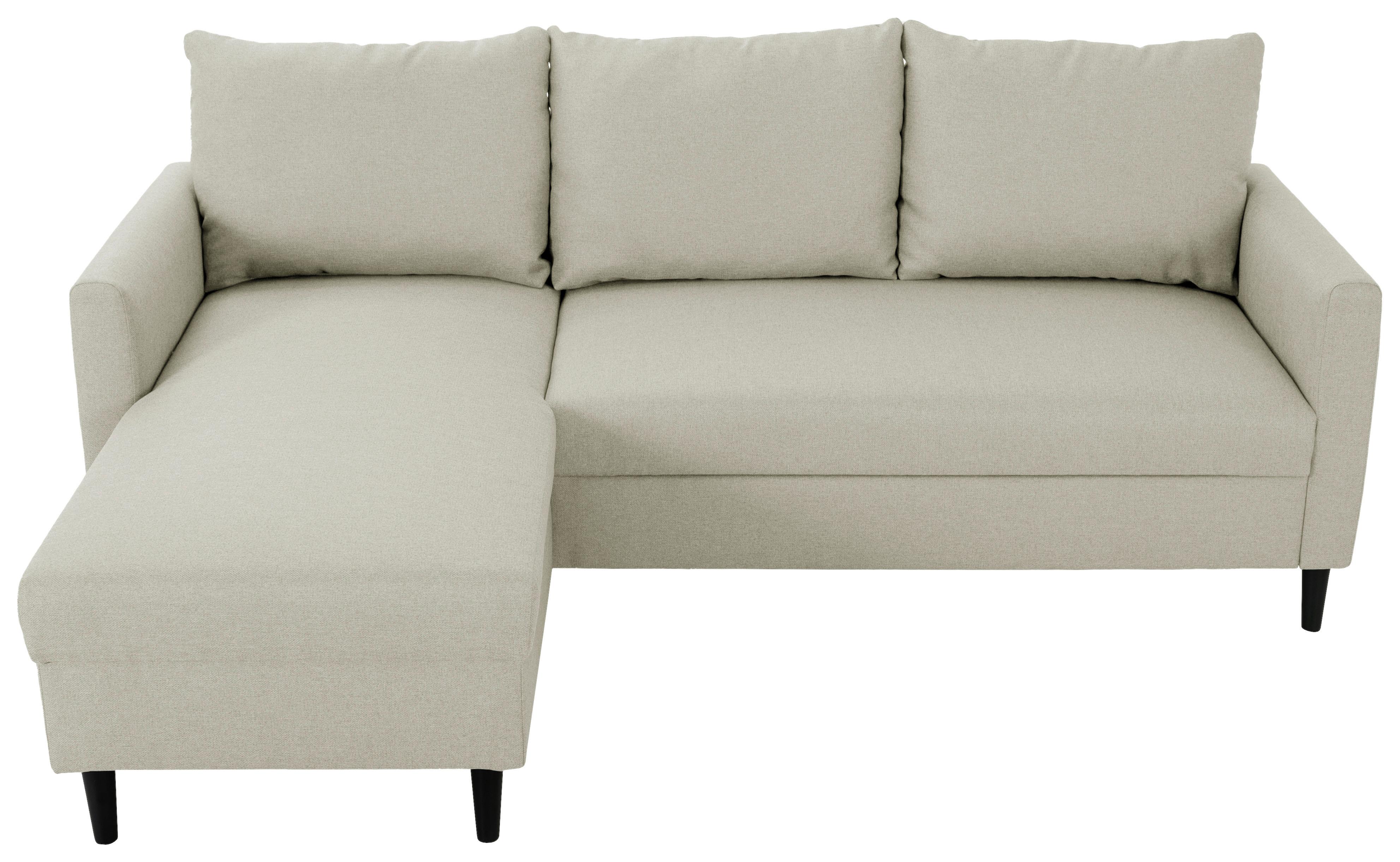 Ecksofa Tweety Beige 192x138 cm - Beige/Schwarz, Basics, Textil (137/192cm) - P & B