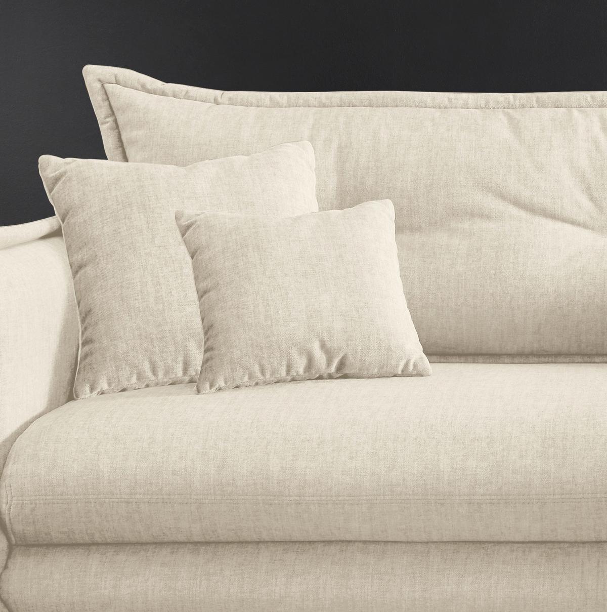 Ecksofa mit Armteilverstellung Lava, Beige, S: 255x180 cm - Beige/Schwarz, MODERN, Textil (255/180cm) - Livetastic
