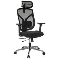 Drehstuhl Cassilis B Schwarz B: 70 Cm - Silberfarben/Schwarz, MODERN, Kunststoff/Textil (70/123 - 146/65cm) - MID.YOU