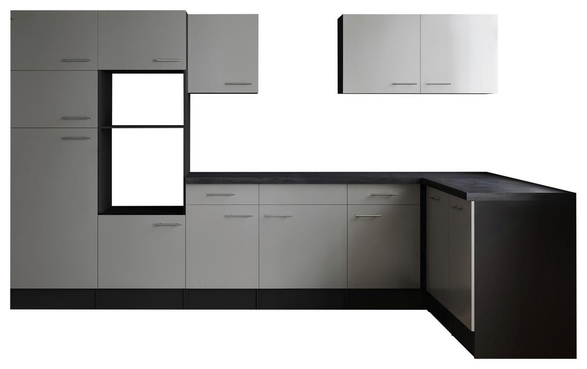 Eckküche Oliver Grau, Weiß S: 340x172cm - Weiß/Grau, Design, Holzwerkstoff (340/172cm) - Respekta