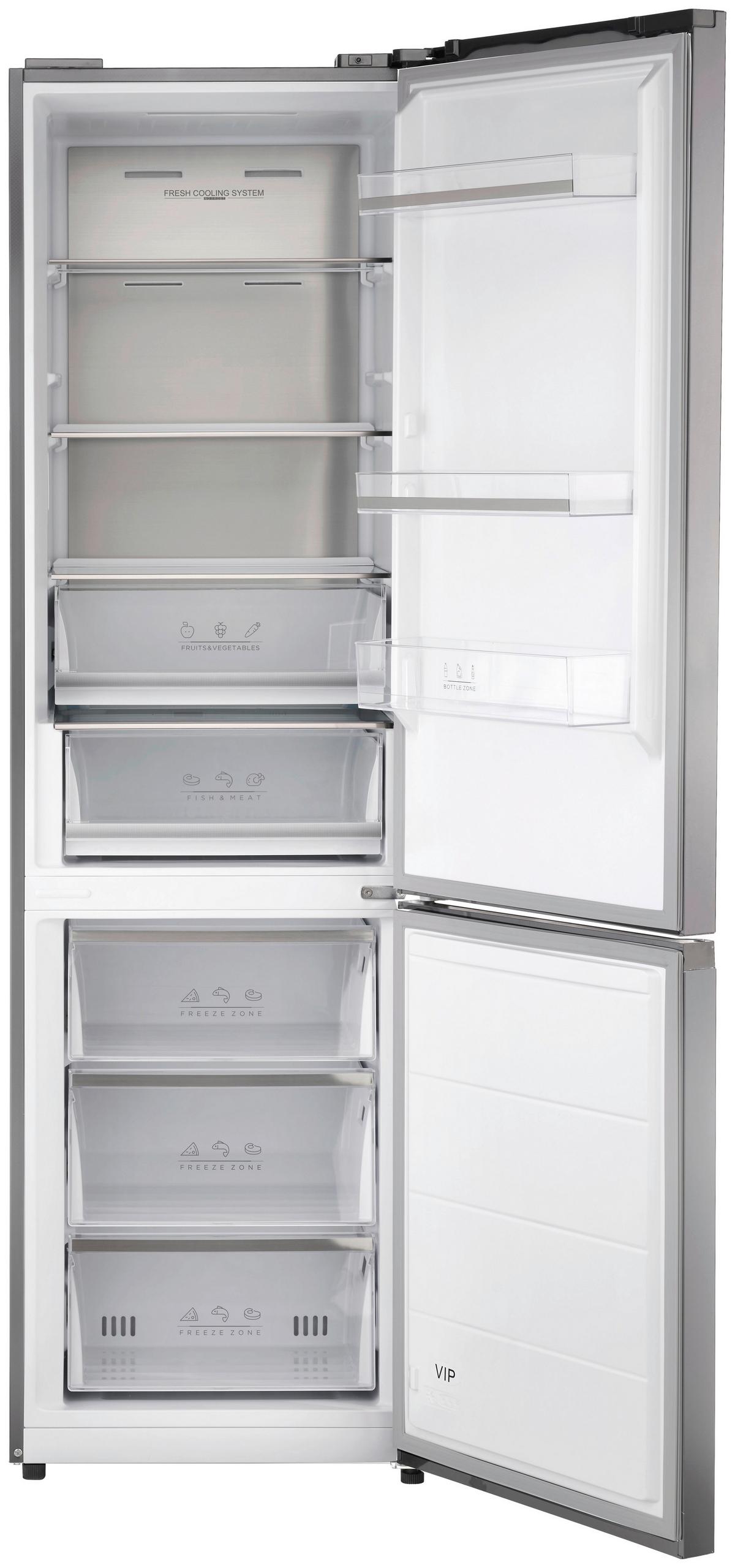 Kühl-Gefrier-Kombination Edelstahlfarben 378+116 L - Edelstahlfarben, KONVENTIONELL, Metall (66/59,5/201,8cm) - Trisa Electronics