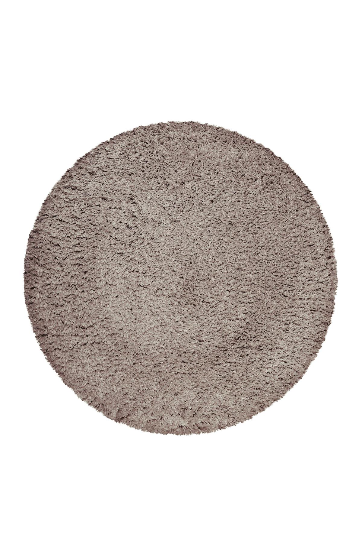 Hochflor Teppich Sandfarben Yogi Rund Ø 80 cm - Sandfarben, KONVENTIONELL, Textil (80cm) - Esprit