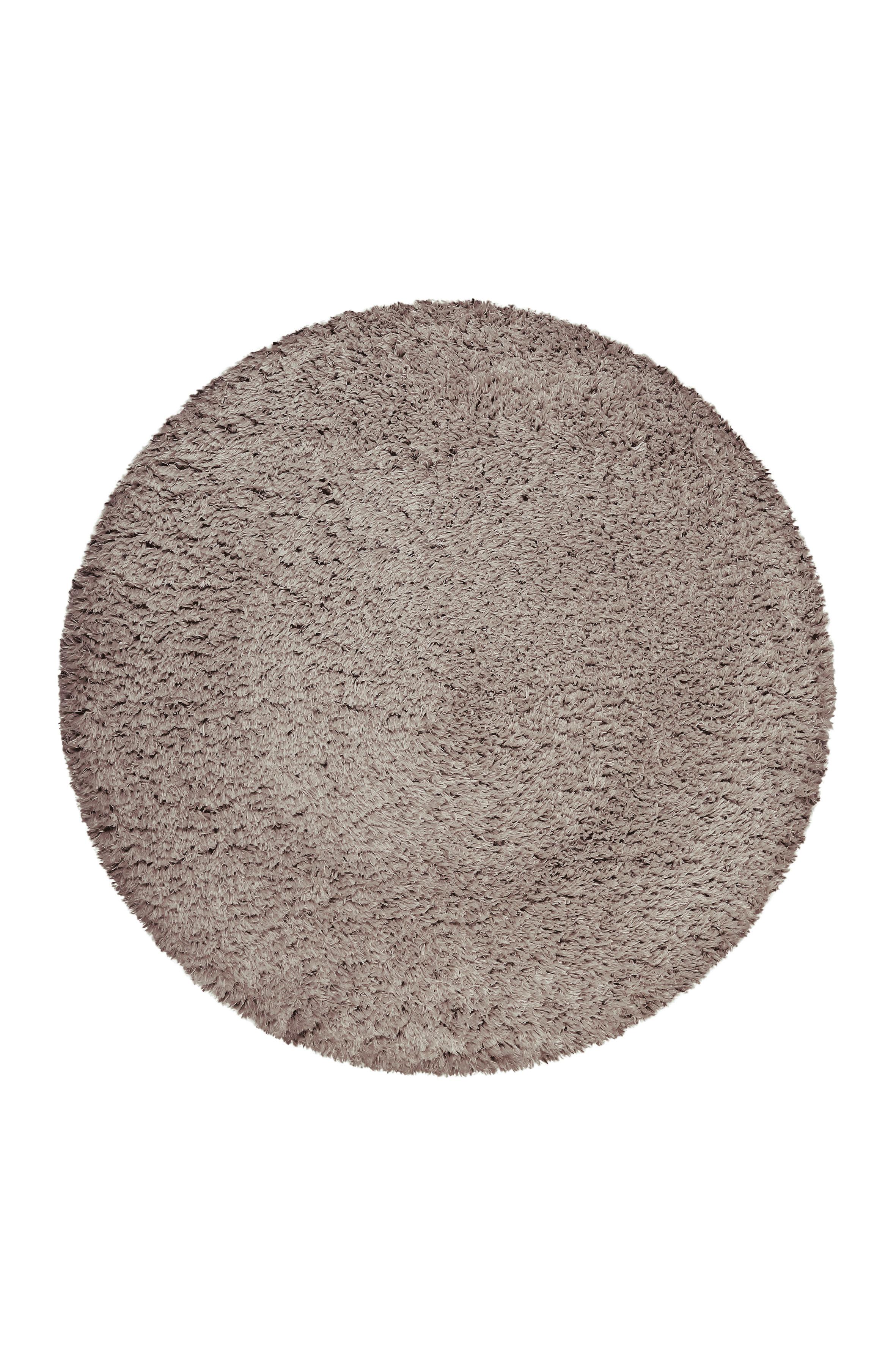 Hochflor Teppich Sandfarben Yogi Rund Ø 80 Cm