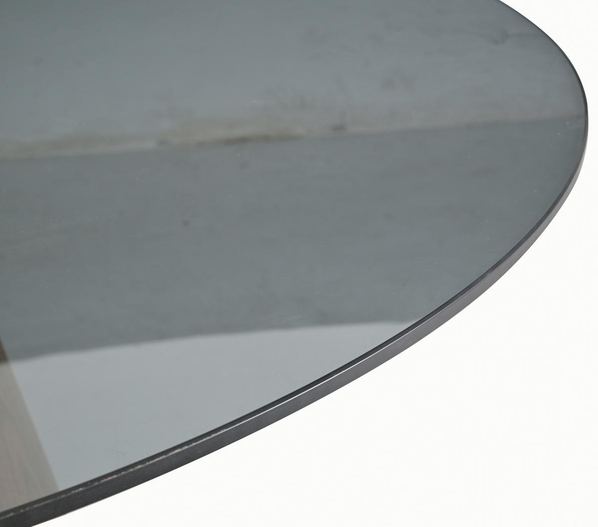 Esstisch Maris Beige/Walnussfarben L: 120 cm - Beige/Walnussfarben, MODERN, Glas/Holzwerkstoff (120/120/75cm) - MID.YOU