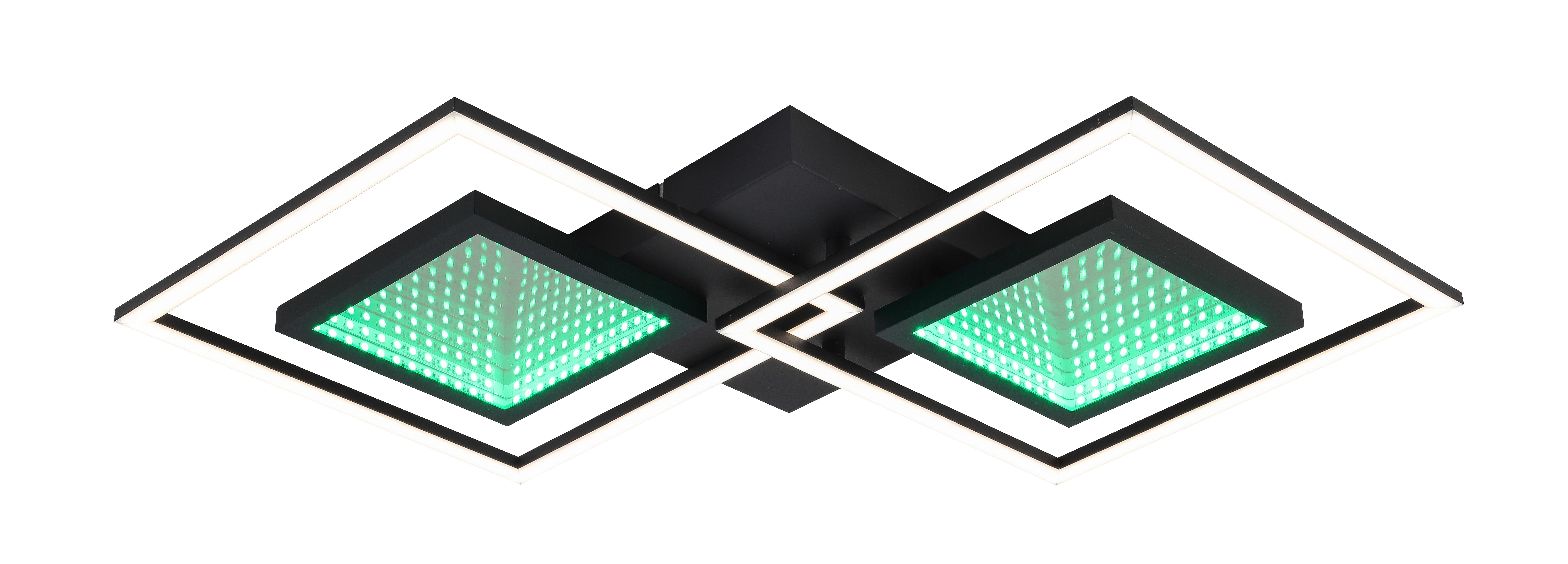 Stropní LED svítidlo Preceval, 74/42cm - černá, kov/plast (74/42/6cm) - Premium Living
