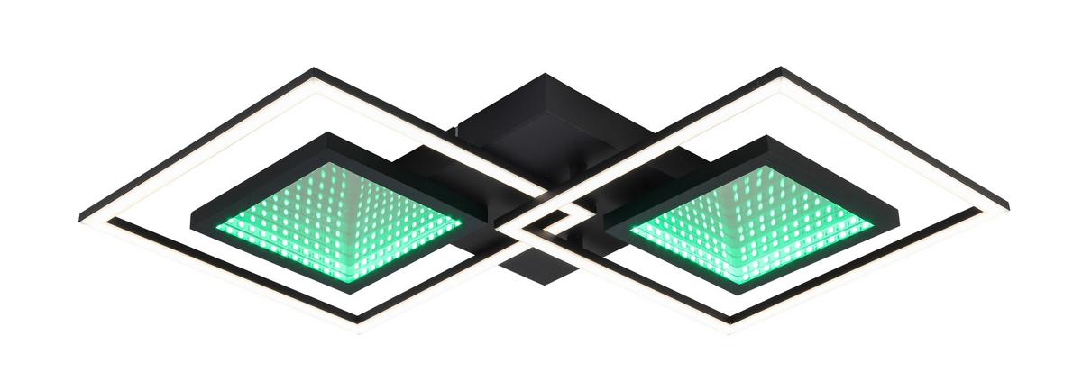 Stropní LED svítidlo Preceval, 74/42cm - černá, kov/plast (74/42/6cm) - Premium Living