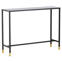 Beistelltisch Dipp - Messingfarben/Schwarz, Design, Glas/Metall (100/30/75cm) - Livetastic