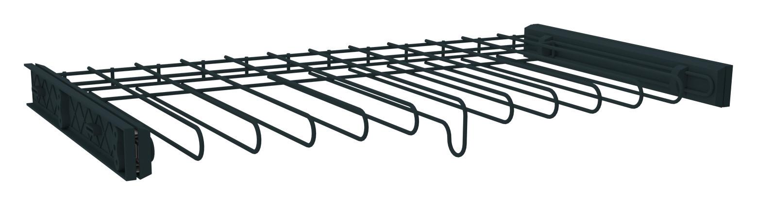 VĚŠÁK NA KALHOTY UNIT - antracitová, Moderní, kov (87,9/8,7/46cm) - Ondega