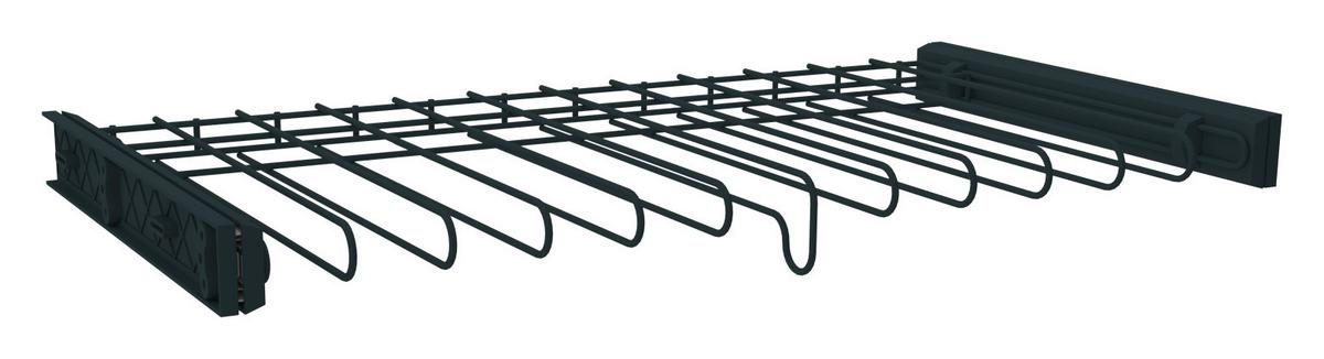 VĚŠÁK NA KALHOTY UNIT - antracitová, Moderní, kov (87,9/8,7/46cm) - Ondega