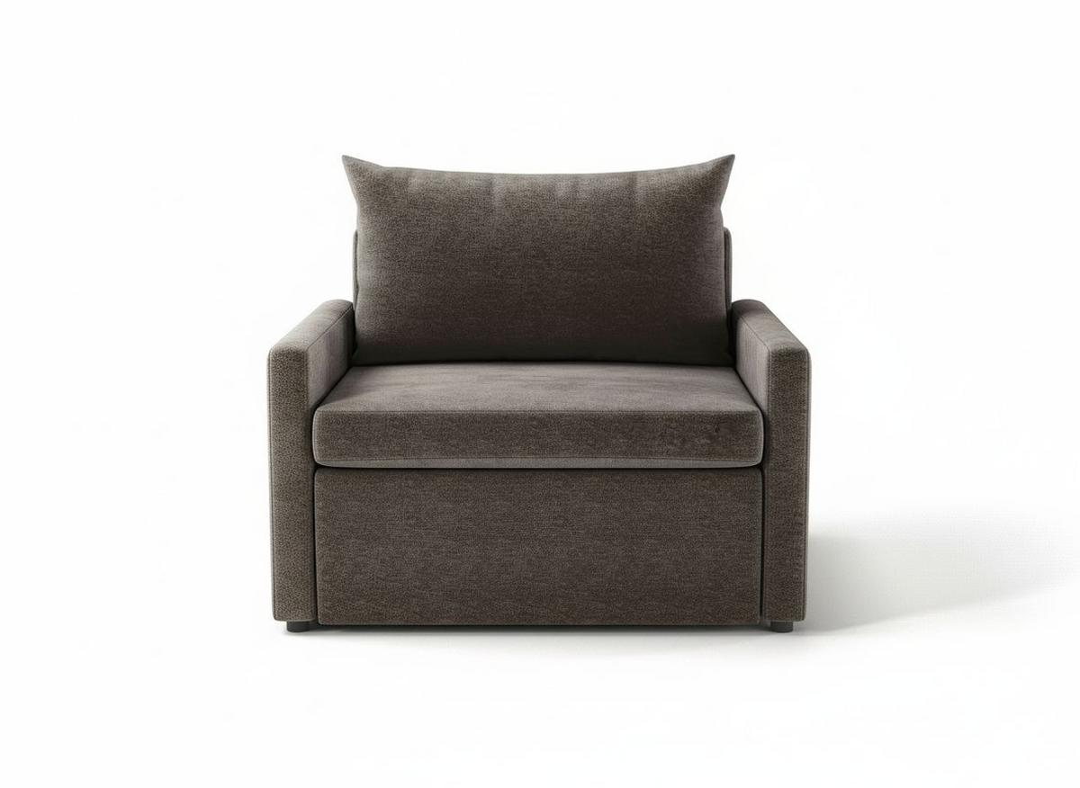 Schlafsessel Cologne Braun B: 92cm - Schwarz/Braun, Design, Textil (92/89/103cm) - MID.YOU