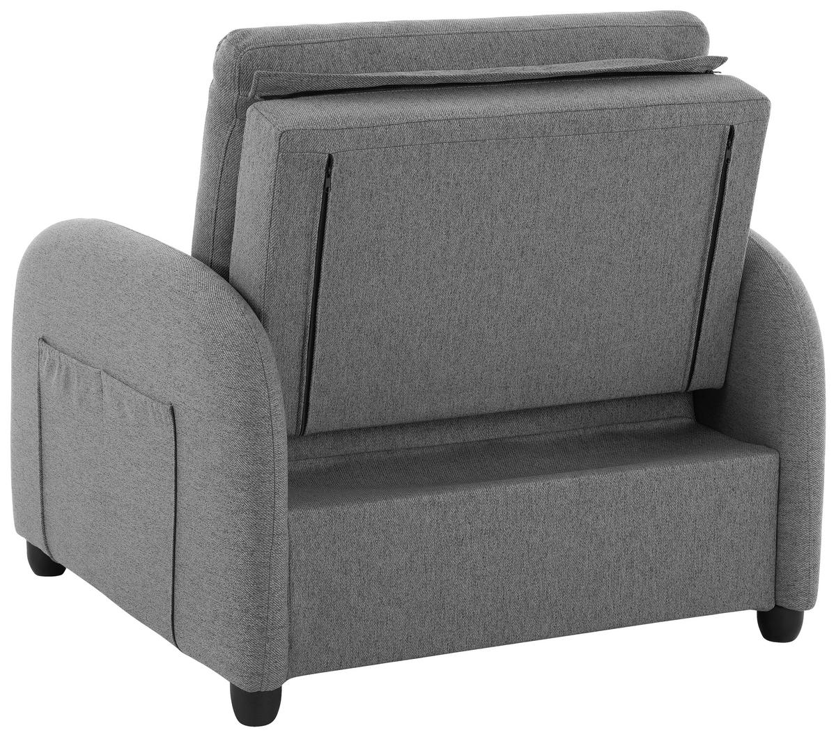 Fekvőfotel Cosmo - sötétszürke, Design, textil (102/94/95cm) - Livetastic