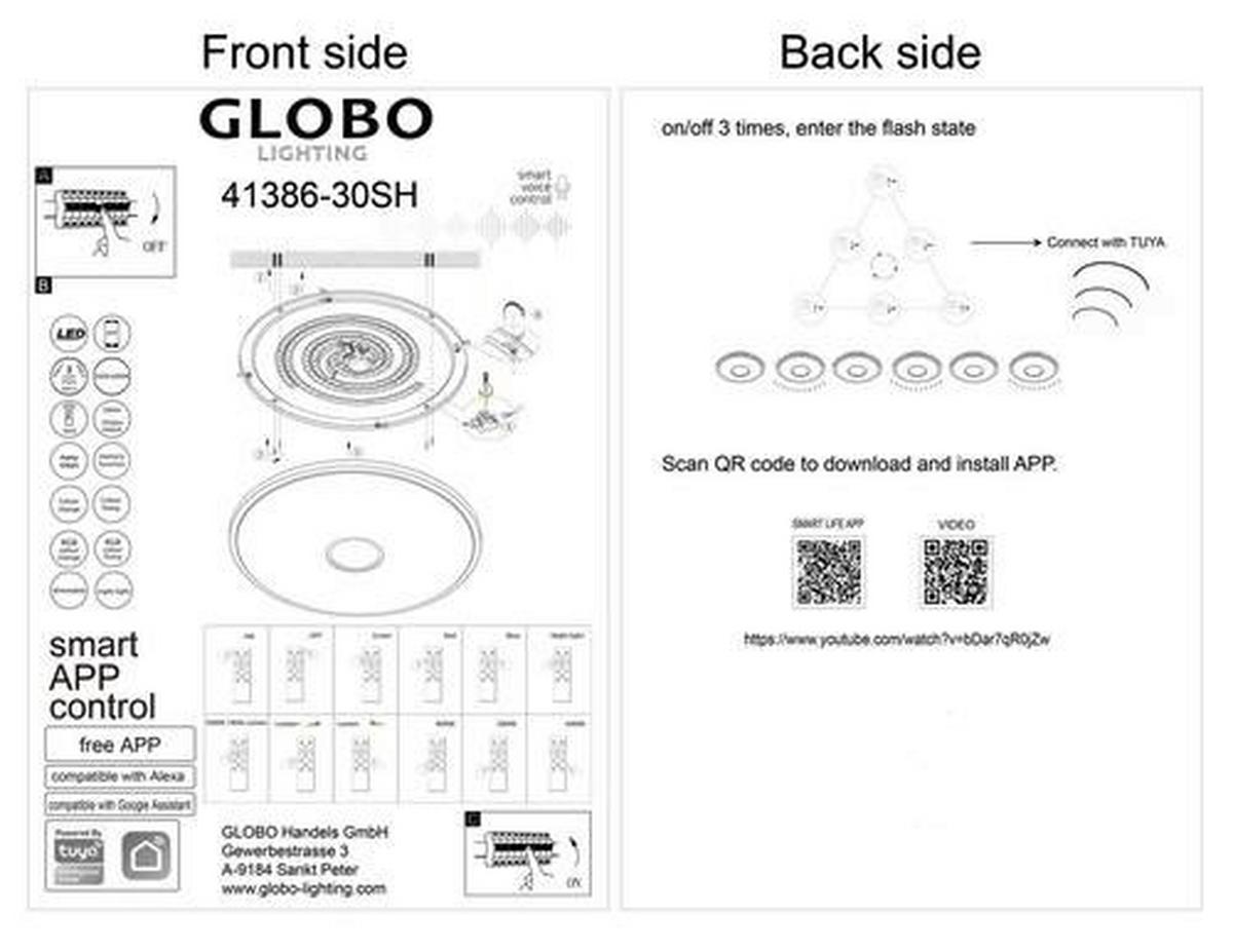 Led-deckenleuchte Connor D: 68 Cm - Basics, Kunststoff/Metall (68/9cm) - Globo