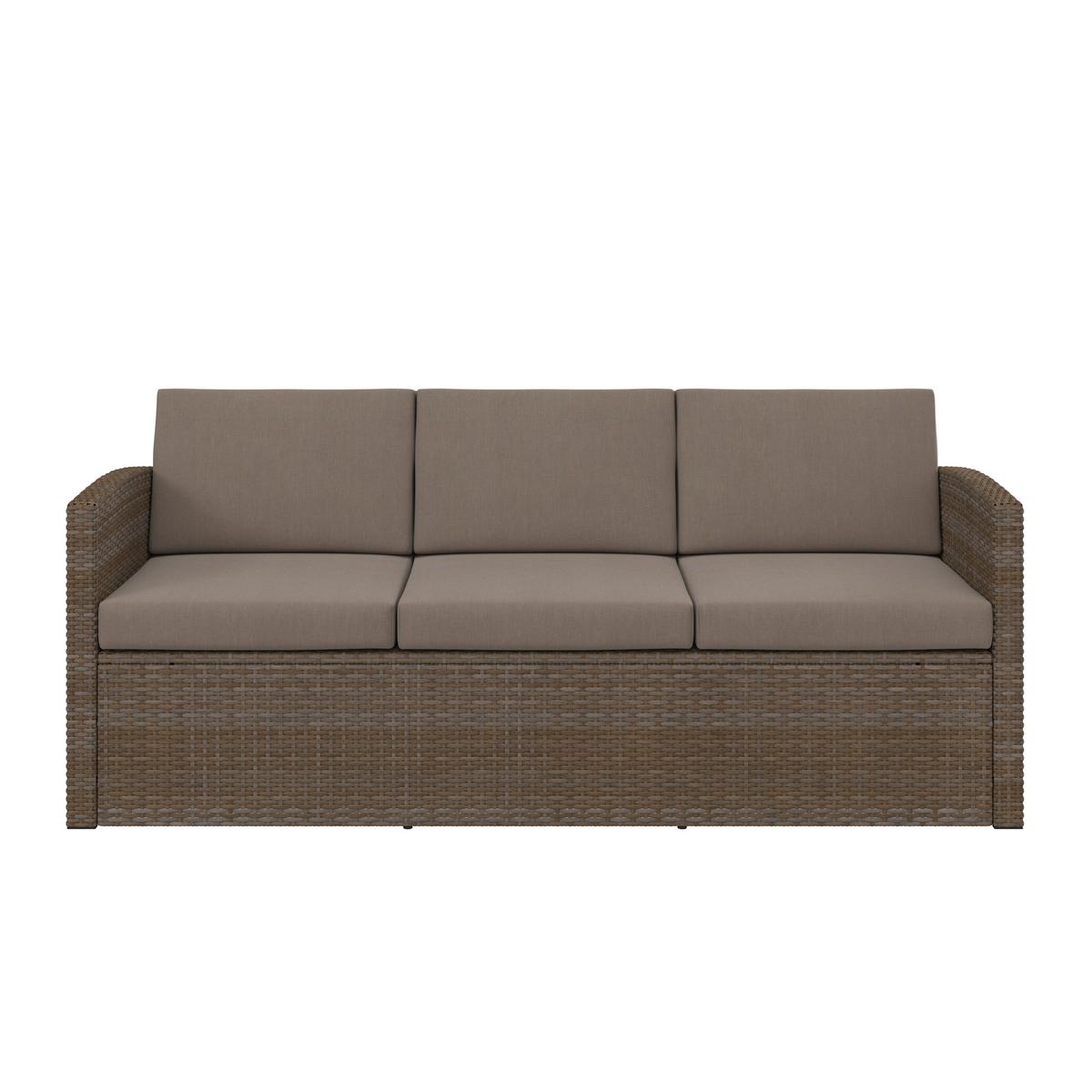 TERASOVÁ SEDACIA SÚPRAVA SELINE - hnedá/svetlohnedá, Natur, kov/textil (130/76,5/71,5cm) - Mömax