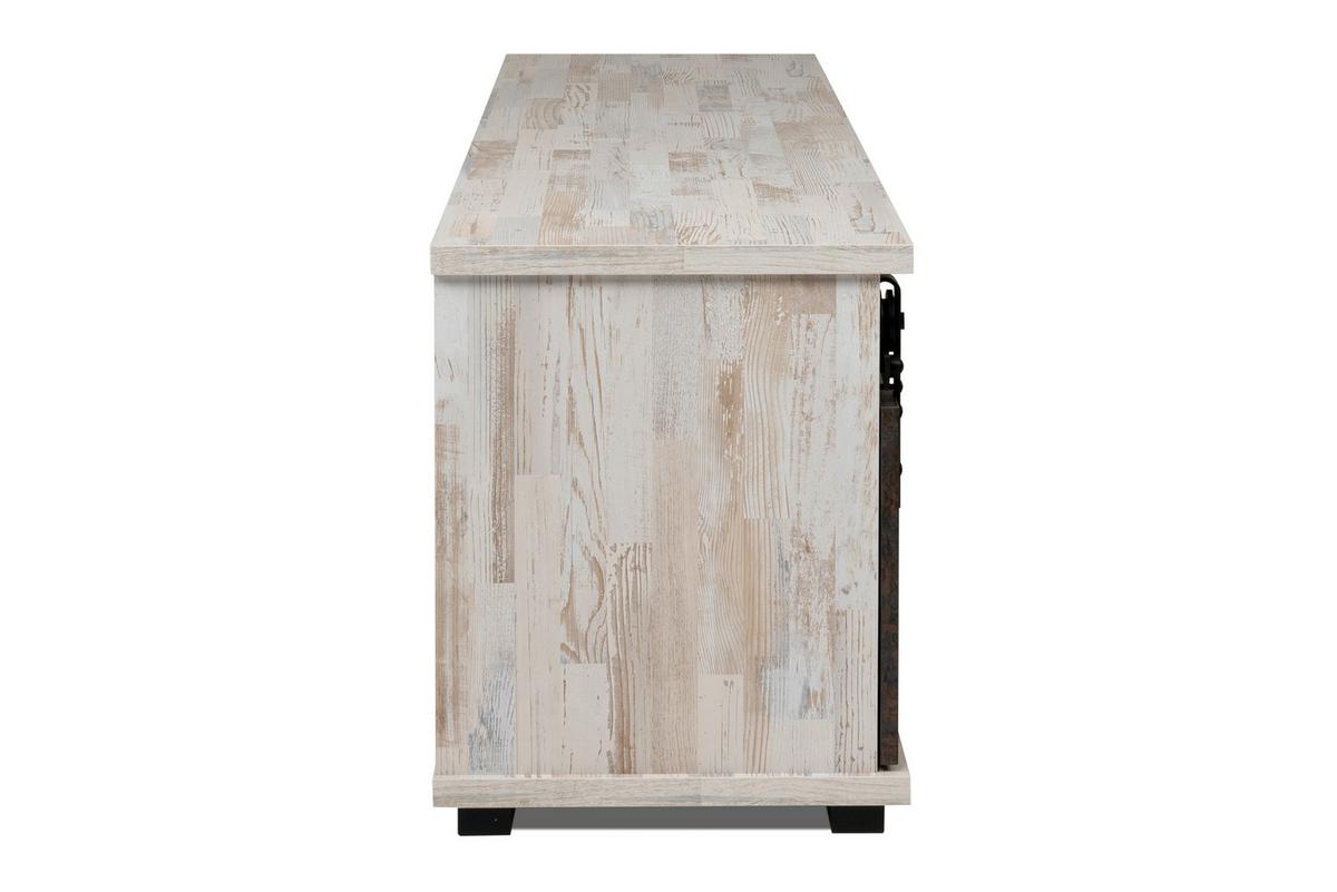 TV-Element Sevilla B: 160 cm Kiefer Dekor/Dunkelbraun - Schwarz, Basics, Holzwerkstoff (160/50/40cm) - MID.YOU
