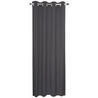 Vorhang Mit Ösen Greta 140x245 cm Grau/Silberfarben - Grau, MODERN, Textil (140/245cm) - Luca Bessoni